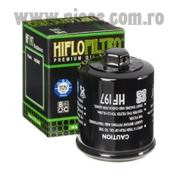 Filtru ulei Hiflofiltro HF197 - Hyosung MS3 125-200 - PGO Aloro-Buddy-Buggy-G-Max-Libra 125-150 - Polaris Phoenix-Sawtooth 200